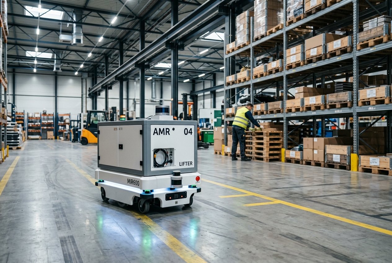 Intellekt Autonomous Mobile Robot in Industrial Facility